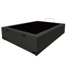 Base para Cama Box Casal Martin Premium com Baú Linho (47x138x188 cm) Grafite