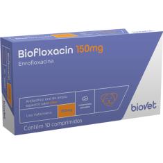 Antibiótico Biofloxacin Biovet 150 mg - 10 Comprimidos