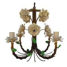 Pendente Simples Artesanal com Flor Fabricante de Ferro e Lata