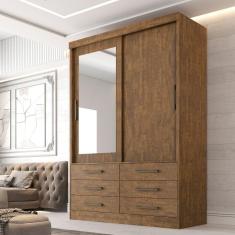 Guarda Roupa Casal 2 Portas 6 Gavetas Com Espelho Atlanta D Doro Moveis Ypê