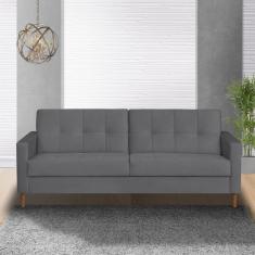 Sofá 3 Lugares 200cm Kazza Cinza