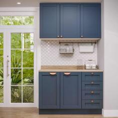 Cozinha Modulada 2 Peças com Balcão e Armário Aéreo Arizona CabeCasa MadeiraMadeira Azul