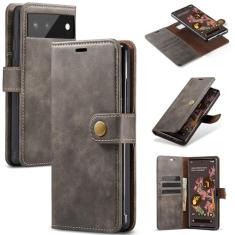 Asuwish Capa de celular para Google Pixel 6 carteira magnética destacável com protetor de tela de vidro temperado flip compartimento para cartão Pixel6 Pixle seis mulheres homens meninas bolsa