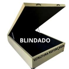 Cama box baú Solteirão 110 x 188 - Estrutura Reforçada com blindagem