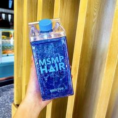 copo squeeze Garrafa Gel congelante canudo bico Azul 400ml - ABMIDIA