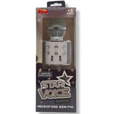 Microfone Infantil Karaoke Bluetooth STAR Voice - Zoop TOYS, Prata