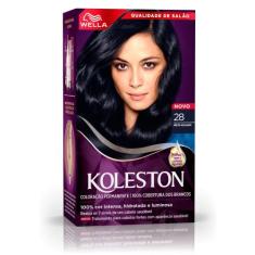 Tinta de Cabelo Koleston Preto Azulado 28, Preto Azulado