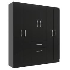 Guarda Roupas New Marbela 07 Portas E 01 Gaveta - Black Black