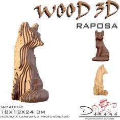 Quebra Cabeça 3D Raposa Decoração Ornamento Enfeite - Indústria Fenix