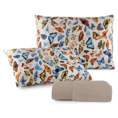 Lençol de Malha 100% Algodão Queen e Fronha c/Zíper Cama Box - Mava En