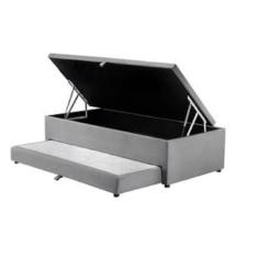 Cama Box Baú Solteiro Com Colchão Auxiliar 088x188 Em material sintéti