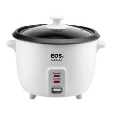 Panela Elétrica de Arroz 8 Xícaras EOS Premium Pratic Tampa de Vidro Branco EPA08B 220V