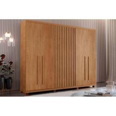 Guarda Roupa 6 Portas E 4 Gavetas C- Pés Denver Naturale - Rufato