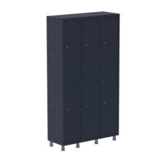 Armário Roupeiro 6 Portas Aço Pitão GRP 503/6 - Pandin Móveis