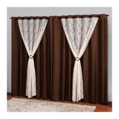 Cortina Longa de Parede 3mx2,50m com Presilhas Marrocos - EMPÓRIO DO L