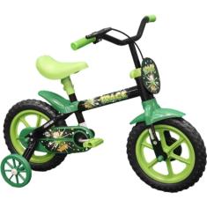 Bicicleta Infantil Arco-íris Aro 12 Preto/Verde - Track & Bikes
