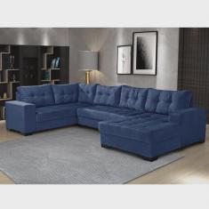 Sofá de Canto 6 Lugares com Chaise Bia Império Estofados