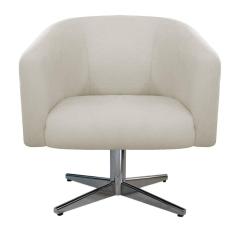 Poltrona Luiza Corano Nozes e Linho Bege