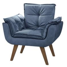 Poltrona Orion 01 lugar Base Palito Azul Bic