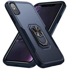 SORAKA Capa para iPhone XS Max com anel de apoio para os pés Capa rígida de PC Capa de TPU macio para amortecedores Capa iPhone XS Max Capa robusta
