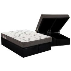 Cama Box Baú Queen: Colchão Espuma D45 Ortobom Light Saúde OrtoPillow 
