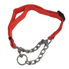 Coleira Ajustavel Guia 2.5cm Elo Torcido Caes Grande Porte