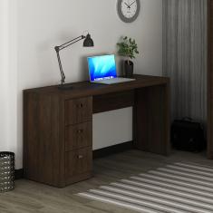 Mesa de Escritório 3 Gavetas Tecno Mobili - Rústico