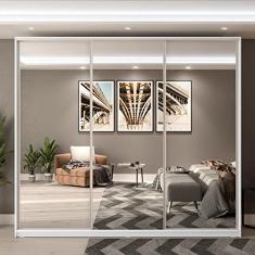 Guarda Roupa 3 Portas de Correr com 1 Espelho e 3 Gavetas Belluno RR Móveis