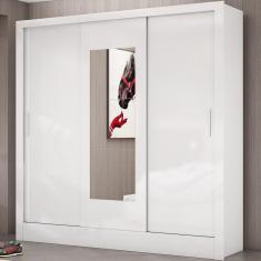 Guarda-roupa Dubai Com Espelho Branco Carioca Móveis Branco