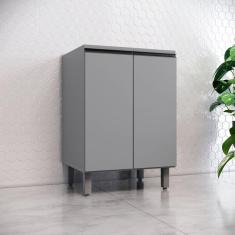Balcão de Cozinha 2 Portas 60 cm Diva Cinza