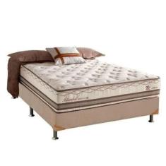 Conjunto Box + Colchão Molas Maxspring Casal 138x88x71