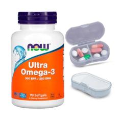 Ultra Ômega3 500Epa/250Dha Now Foods 90Soft + Porta Cápsulas