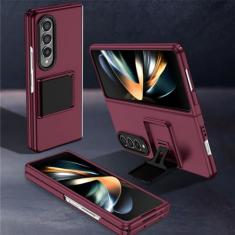 Capa de suporte portátil simples anti-choque para Samsung Galaxy Z Fold 4 5 5G Fold5 Fold3 Fold4 Fold 3 Zfold4 Acessórios de telefone, vinho tinto, para Samsung Z Fold 5