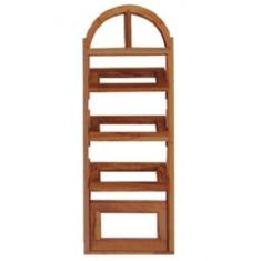 Vitrô Capelinha Basculante de Madeira Imbuia em Arco 45 x 1,60 Natural