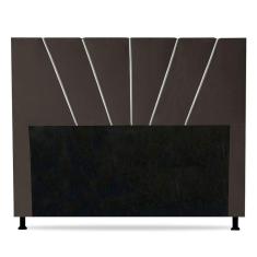 Cabeceira Cama Box Casal King Size Dallas 195Cm Marrom