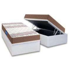 Cama Box Baú Solteiro: Colchão Espuma D33 Probel Guarda Costas + Base 