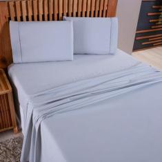 Jogo de Lençol Queen 4 Peças Percal 180 Fios Ponto Palito - Sucadu Enx