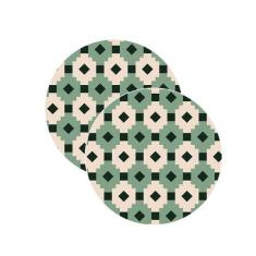 Sousplat Formas Verde 2 - NSW, Sem base, 2 Peças