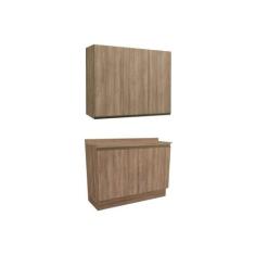 Cozinha Modulada Completa Maxxi 3 Peças (1Aéreo+1Balcão+1Complemento) 