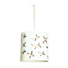 Lustre Infantil Tom Luz Pendente Aviões Crú 25x25cm