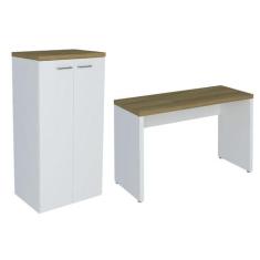Conjunto Escritório Home: Escrivaninha 6095 + Armário 6094 - Artany
