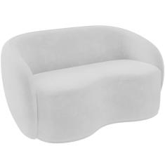 Sofá 3 Lugares 180cm Sala De Estar Living Oscar K01 Veludo Cinza