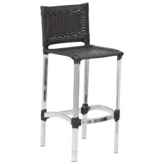 Banqueta Madri Em Alumínio Para Edícula Trama Original Preto