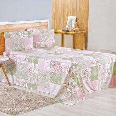 Jogo De Lençol Lidian Queen 3 Peças Hiperpercal Estampado 180 Fios - Loire