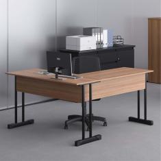 Mesa De Computador Em L Com Gaveta Lima Montana Preto