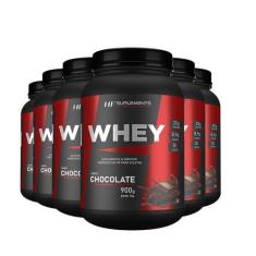 6x whey protein de chocolate 900g hf suplements, PREMIUM