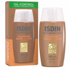 ISDIN Protetor Solar Facial Fusion Water Magic Color FPS50, Escura, 50