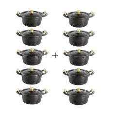 Jogo 10 Panelas Caçarolas Alumínio Fundido Craqueadas - OUTRAS MARCAS