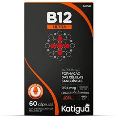 KATIGUÁ Vitamina B12 Ultra Dose Máxima Sem Sabor Katiguá 60 Cápsulas Softgel • 60 Doses Preto