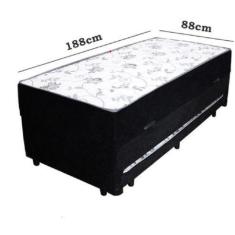 Cama Box Baú Solteiro Conjugada de Mola com Cama Auxiliar Bicama 3 em 
